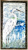 Tall Egret in Blue 27x49 Huge Original Painting by Janet Swahn - 1