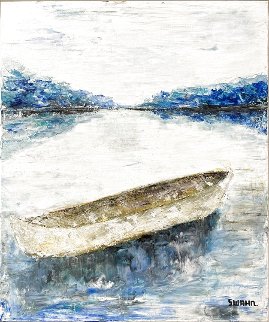 Boat Series 2021 24x20 Original Painting - Janet Swahn