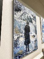 Umbrella Man in Blue 2020 20x16  Original Painting by Janet Swahn - 8