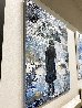 Umbrella Man in Blue 2020 20x16 Original Painting by Janet Swahn - 8