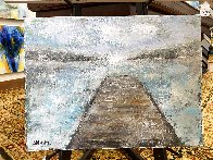 Dock in Abstract 2021 18x24 Original Painting by Janet Swahn - 6