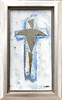 Cross With Metal 2021 29x17 Original Painting by Janet Swahn - 0