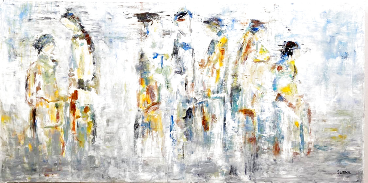 Family Series Conversation in Heaven 2021 24x48 Huge Original Painting by Janet Swahn Family Series Conversation in Heaven 2021 24x48 Huge Original Painting by Janet Swahn