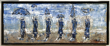 Every.man Umbrella Men 2021 20x48 Huge Original Painting - Janet Swahn