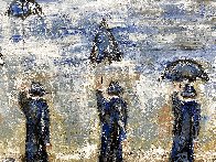 Every.man Umbrella Men 2021 20x48 Huge Original Painting by Janet Swahn - 2