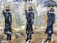 Every.man Umbrella Men 2021 20x48 Huge Original Painting by Janet Swahn - 1