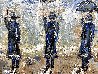 Everyman Umbrella Men 2021 20x48 Huge Original Painting by Janet Swahn - 1