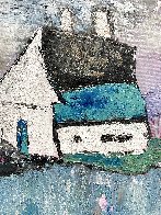 Barn House Teal 24x20  Original Painting by Janet Swahn - 4