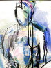 Echoes of Self 3 Piece Suite 2025 24x20  Framed Mixed Media and Acrylic on Canvas Original Painting by Janet Swahn - 4