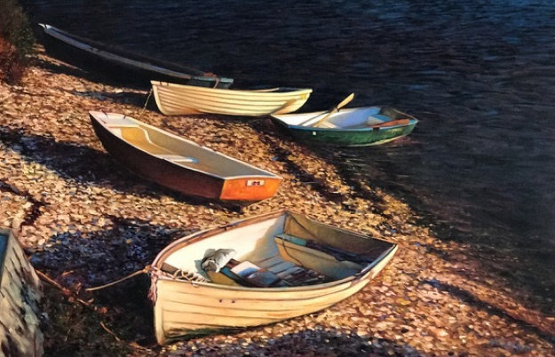Sunlit Cove 40x60 Huge by Tom Swimm - For Sale on Art Brokerage