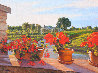Junes Geraniums 2014 18x24 Original Painting by Tom Swimm - 0 Junes Geraniums 2014 18x24 Original Painting by Tom Swimm - 0