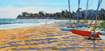 Santa Barbara Point 2018 24x48 Original Painting - Tom Swimm Santa Barbara Point 2018 24x48 Original Painting - Tom Swimm