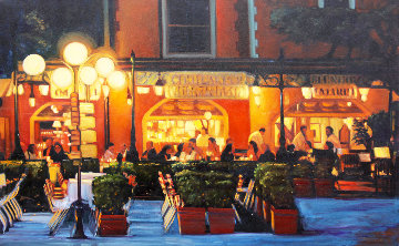 Warm Night in Portofino 2018 30x48 Super Huge Original Painting - Tom Swimm Warm Night in Portofino 2018 30x48 Super Huge Original Painting - Tom Swimm