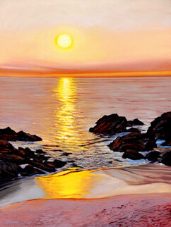 Laguna Sunset 2019 40x30 Original Painting - Tom Swimm Laguna Sunset 2019 40x30 Original Painting - Tom Swimm