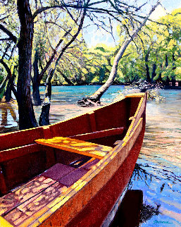 On the Bayou 2019 30x24 Original Painting - Tom Swimm On the Bayou 2019 30x24 Original Painting - Tom Swimm