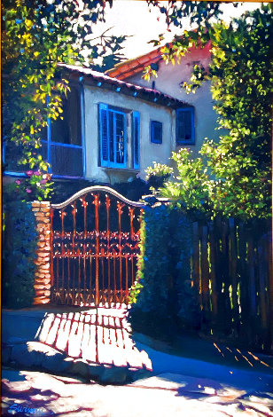 Dream Villa 1996 40x30 Huge Original Painting - Tom Swimm