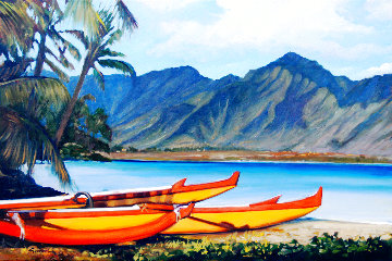 Island Symmetry 2017 24x36 - Hawaii Original Painting - Tom Swimm