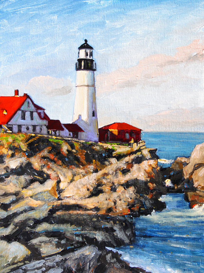 Cape Elizabeth 2021 21x17 (Maine) Original Painting by Tom Swimm