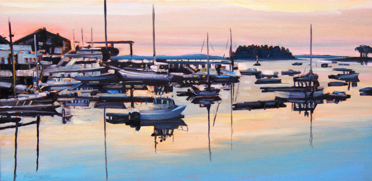 Maine Sunrise 2021 12x24 Original Painting by Tom Swimm