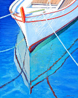 Harbor Symmetry 2022 32x26 Original Painting by Tom Swimm - 0 Harbor Symmetry 2022 32x26 Original Painting by Tom Swimm - 0