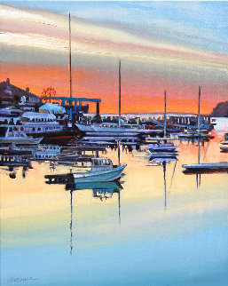 Bar Harbor Morning 2022 26x21 Maine Original Painting - Tom Swimm