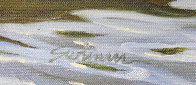 Canoe Reflections 2022 18x22 Original Painting by Tom Swimm - 2