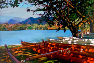 Wailua Shadows 1995 37x50 - Huge - Hawaii Original Painting - Tom Swimm