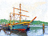 J. Conrad 2023 11x13 - Mystic Harbor, Connecticut Original Painting by Tom Swimm - 0