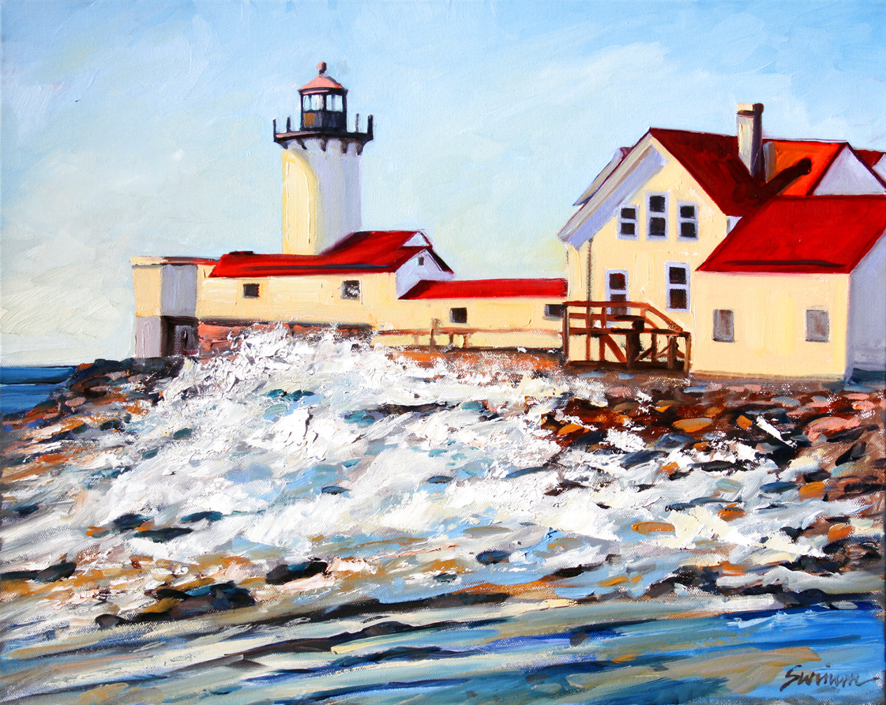 Gloucester Sun 2024 Oil on Canvas by Tom Swimm - For Sale on Art Brokerage