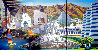 Orange County California Triptych 48x72 - Huge Mural Size Original Painting by Tom Swimm - 0