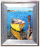 Lonely Boat 2023 19x16 Original Painting by Tom Swimm - 1
