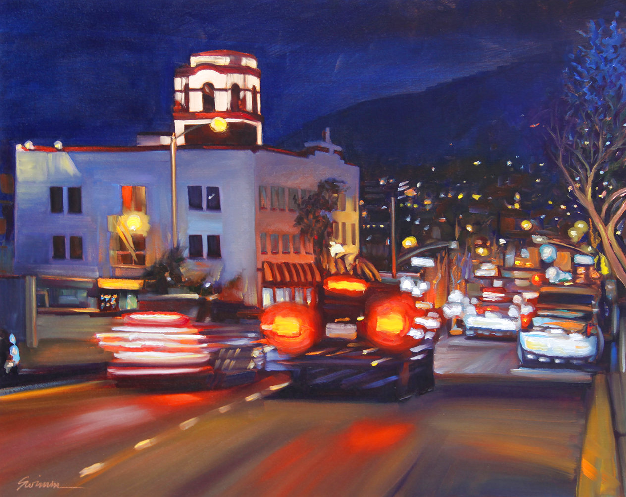 Hot Laguna Night 2016 Oil on Canvas by Tom Swimm - For Sale on Art ...