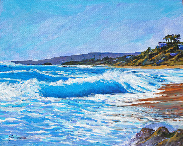 Laguna Surf 2020 Oil on Canvas by Tom Swimm - For Sale on Art Brokerage