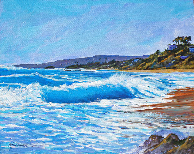 Laguna Surf 2020 24x30 - California Original Painting by Tom Swimm