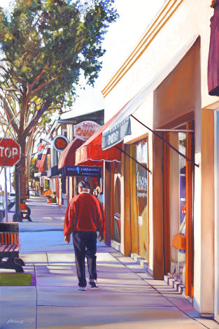 Cool November Morning 2014 36x24 Newport, California Original Painting - Tom Swimm