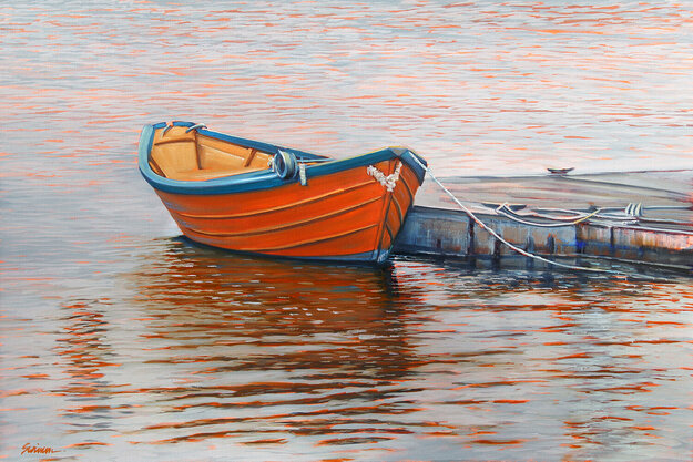 Reflections in Mystic 2024 Oil on Canvas by Tom Swimm - For Sale on Art ...