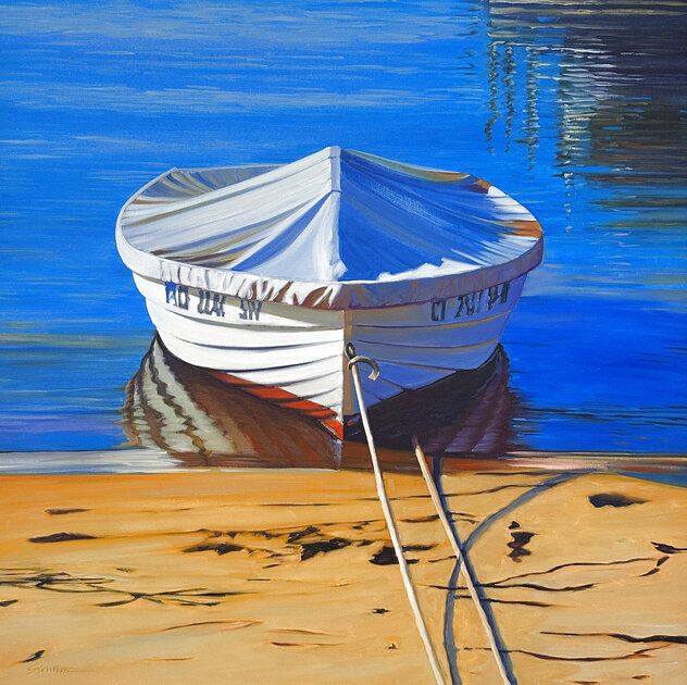 Serene Morning 2016 45x45 - Oil on Canvas - Huge - Signed Twice Original Painting by Tom Swimm Serene Morning 2016 45x45 - Oil on Canvas - Huge - Signed Twice Original Painting by Tom Swimm