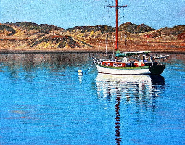 Bay Reflections 2021 Oil on Canvas 16x20 by Tom Swimm - For Sale on Art ...