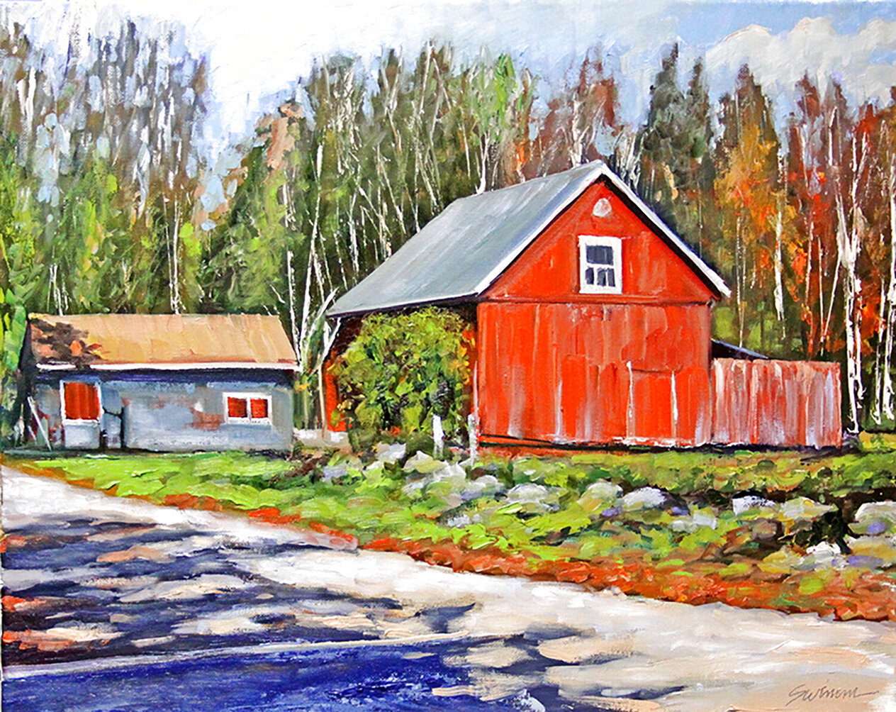 Country Road 2022 Oil on Canvas 16x20 by Tom Swimm - For Sale on Art ...