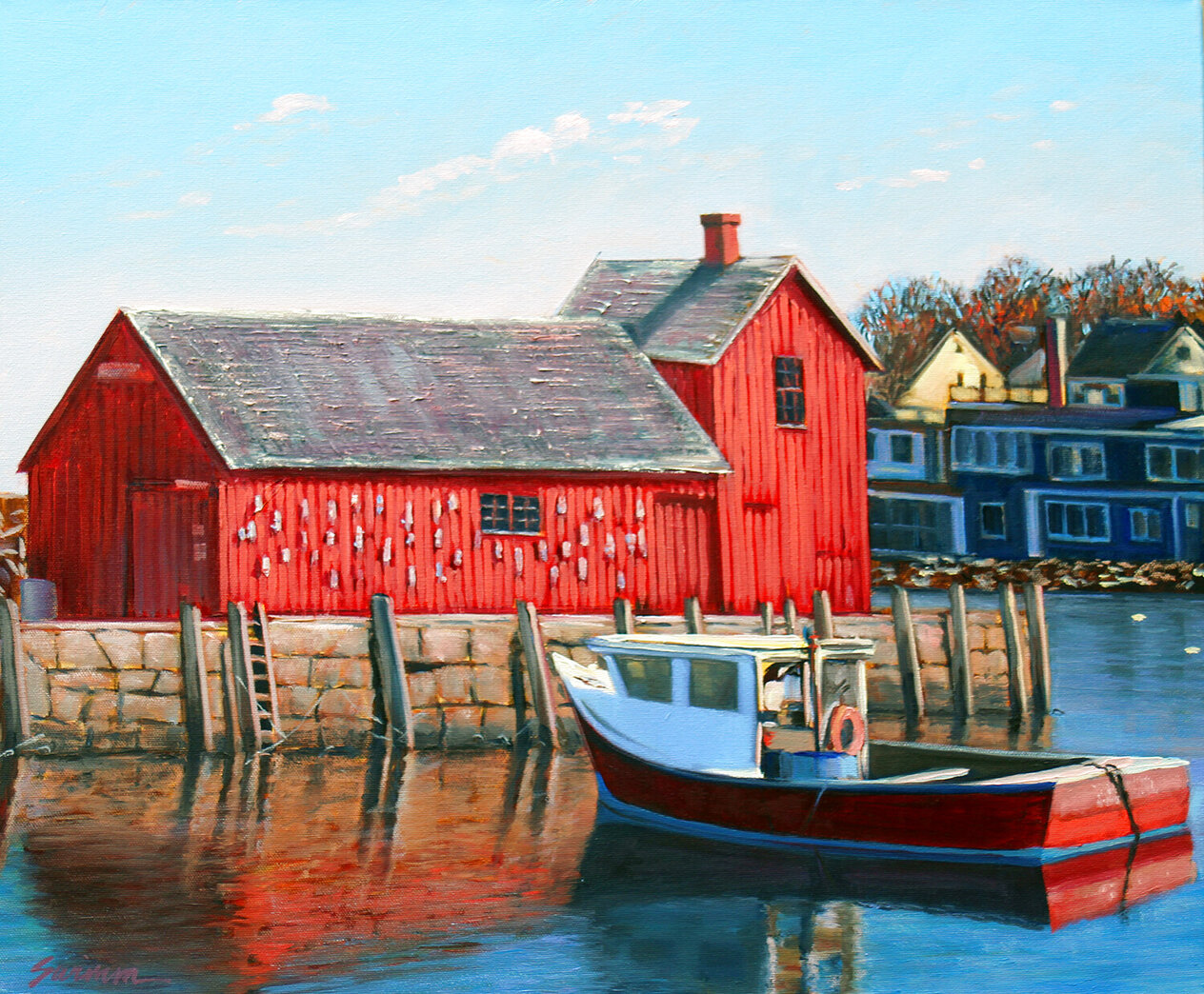 Rockport Reflections 2025 Oil on Canvas 20x24 by Tom Swimm - For Sale ...