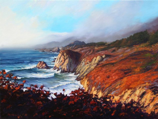 Big Sur Grandeur 2011 36x48 California Original Painting by Tom Swimm