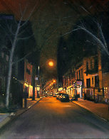 East Side Night 2015 28x22 New York Original Painting by Tom Swimm - 0 East Side Night 2015 28x22 New York Original Painting by Tom Swimm - 0