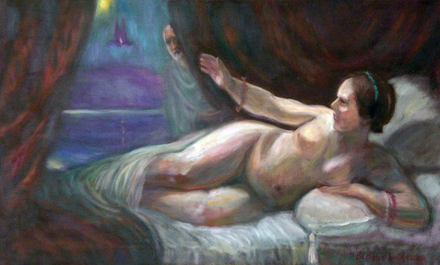 Danae 2010 22x36 Original Painting by Edward Tabachnik