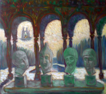 Greek Antiquity in Istanbul, Turkey 1996 Original Painting - Edward Tabachnik Greek Antiquity in Istanbul, Turkey 1996 Original Painting - Edward Tabachnik