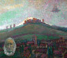 Ghastly Castle, Don Quixote Country with Self-portrait 1997 28x32 Original Painting by Edward Tabachnik - 3