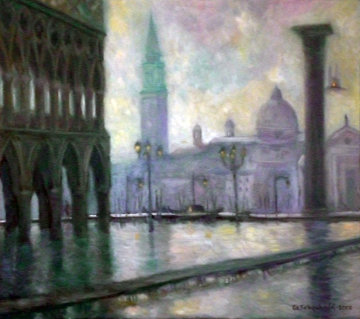 Piazzetta San Marco 2002 32x36 Original Painting - Edward Tabachnik Piazzetta San Marco 2002 32x36 Original Painting - Edward Tabachnik