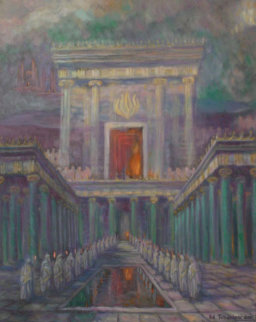 Herod's Temple in Jerusalem 2001 40x32 Huge Original Painting - Edward Tabachnik Herod's Temple in Jerusalem 2001 40x32 Huge Original Painting - Edward Tabachnik