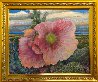Pink Hollyhock 2017 47x39 Huge Original Painting by Jeff Tabor - 1
