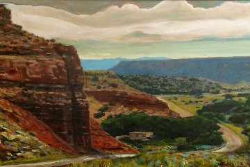 Near Abiquiu 2015 31x43 New Mexico Original Painting - Jeff Tabor Near Abiquiu 2015 31x43 New Mexico Original Painting - Jeff Tabor