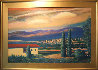 Santa Fe Sunset 2006 24x36 - New Mexico Original Painting by Jeff Tabor - 1